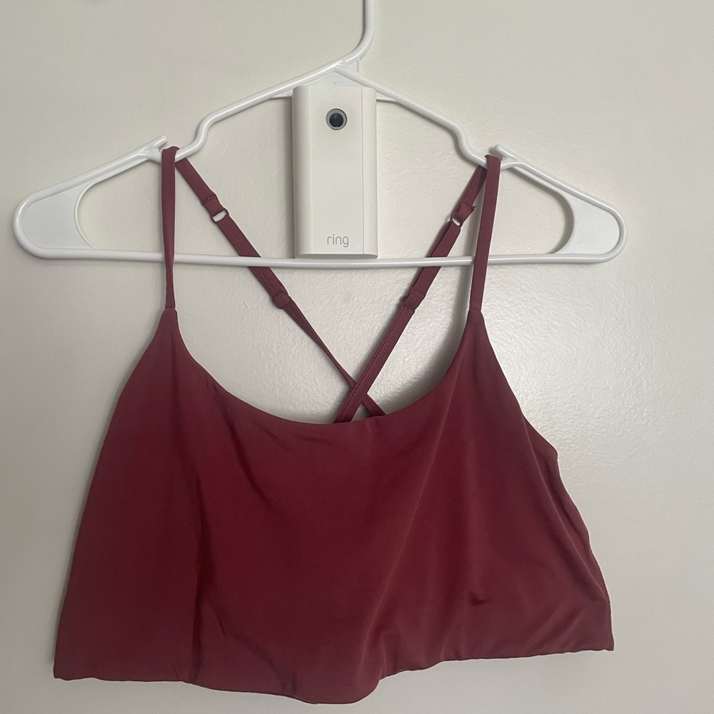 Girlfriend Collective Float Bra in Light Burgundy/Pink